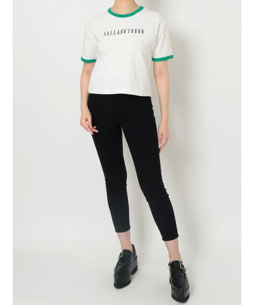 MURUA（ムルーア）の「リンガーTシャツ（Tシャツ/カットソー・レディース・ホワイト/ブラック・FREE）」の16枚目の写真