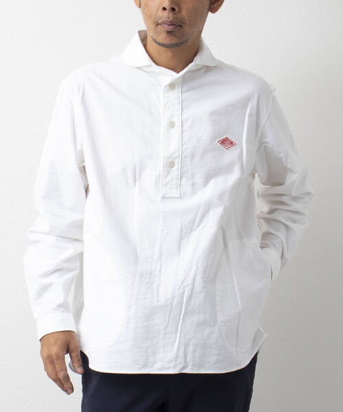 DANTON（ダントン）の「【DANTON/ダントン】ROUND COLLAR P.O SHIRT L/S YOX 丸襟シャツ（シャツ/ブラウス・メンズ・キナリ/ホワイト/ブルー・42/38/40/44）」の5枚目の写真