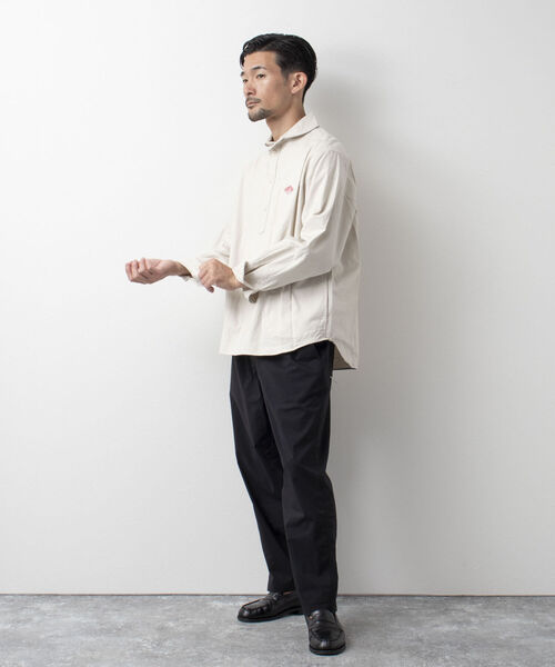 DANTON（ダントン）の「【DANTON/ダントン】ROUND COLLAR P.O SHIRT L/S YOX 丸襟シャツ（シャツ/ブラウス・メンズ・キナリ/ホワイト/ブルー・42/38/40/44）」の14枚目の写真