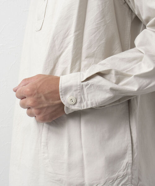 DANTON（ダントン）の「【DANTON/ダントン】ROUND COLLAR P.O SHIRT L/S YOX 丸襟シャツ（シャツ/ブラウス・メンズ・キナリ/ホワイト/ブルー・42/38/40/44）」の19枚目の写真