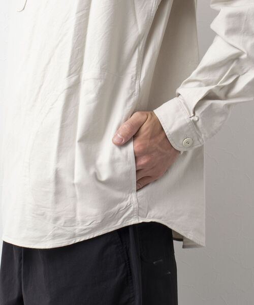 DANTON（ダントン）の「【DANTON/ダントン】ROUND COLLAR P.O SHIRT L/S YOX 丸襟シャツ（シャツ/ブラウス・メンズ・キナリ/ホワイト/ブルー・42/38/40/44）」の20枚目の写真