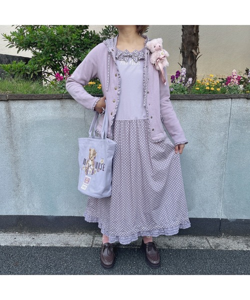 PINK HOUSE（ピンクハウス）の「水玉プリント使いスムースワンピース  