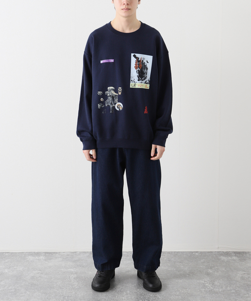 Evisen Skateboards（エビセンスケートボード）の「【EVISEN / エビセン】GOBUJYOU CREW NECK（スウェット・メンズ・ネイビー/レッド・MEDIUM/LARGE）」の9枚目の写真