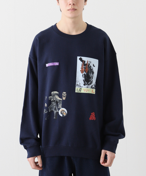 Evisen Skateboards（エビセンスケートボード）の「【EVISEN / エビセン】GOBUJYOU CREW NECK（スウェット・メンズ・ネイビー/レッド・MEDIUM/LARGE）」の12枚目の写真