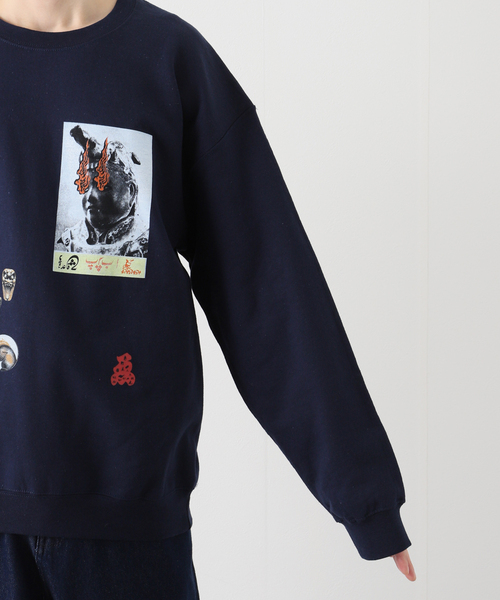 Evisen Skateboards（エビセンスケートボード）の「【EVISEN / エビセン】GOBUJYOU CREW NECK（スウェット・メンズ・ネイビー/レッド・MEDIUM/LARGE）」の3枚目の写真