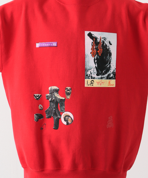 Evisen Skateboards（エビセンスケートボード）の「【EVISEN / エビセン】GOBUJYOU CREW NECK（スウェット・メンズ・ネイビー/レッド・MEDIUM/LARGE）」の8枚目の写真