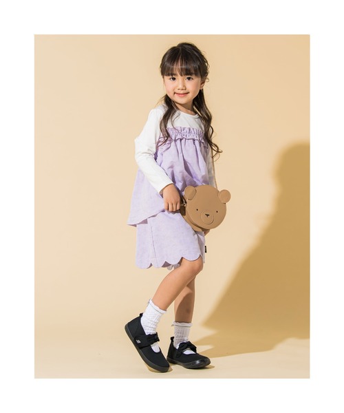 Noeil aime BeBe（ノイユエイムベベ）の「Noeil aime BeBe/裾 スカラップ ドット キュロット (90~130cm)（スカート・キッズ・ネイビー/パープル・120/130/110/100/90）」の4枚目の写真