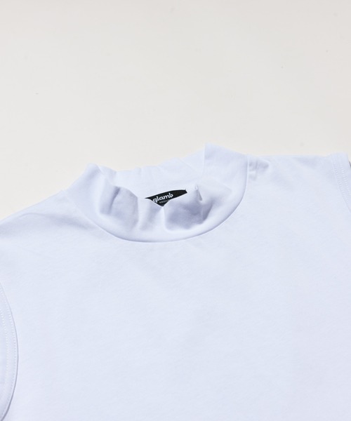 glamb（グラム）の「Hi Neck Tank Top / ハイネックタンクトップ（タンクトップ・メンズ・ホワイト×ブラック/ホワイト/ブラック・M/L/S）」の7枚目の写真