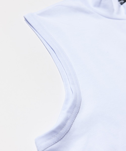 glamb（グラム）の「Hi Neck Tank Top / ハイネックタンクトップ（タンクトップ・メンズ・ホワイト×ブラック/ホワイト/ブラック・M/L/S）」の9枚目の写真