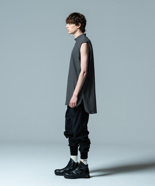 glamb（グラム）の「Hi Neck Tank Top / ハイネックタンクトップ（タンクトップ・メンズ・ホワイト×ブラック/ホワイト/ブラック・M/L/S）」の17枚目の写真