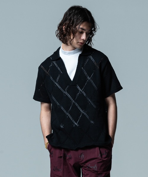 glamb（グラム）の「Hi Neck Tank Top / ハイネックタンクトップ（タンクトップ・メンズ・ホワイト×ブラック/ホワイト/ブラック・M/L/S）」の13枚目の写真