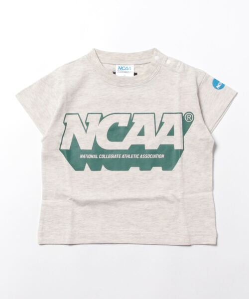 NCAA（エヌシーエーエー）の「【NCAA】別注LOGO Tee(80～120cm)（Tシャツ/カットソー・キッズ・キナリ/ホワイト・80/90/100/110/120）」の2枚目の写真