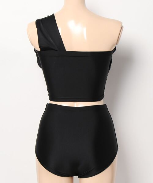 Ritzy(リッツィー)の「ワンショルダ-バイカラーハイウエストビキニ水着(水着・レディース・ブラック/ベージュ・XL/M/L)」の8枚目の写真