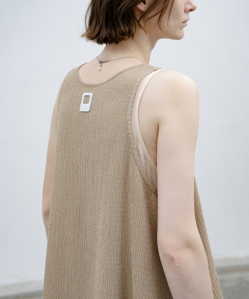 EKCOOKIES(イーケークッキーズ)の「【 EKCOOKIES 】シャーリングレイヤードフレアワンピース(ワンピース・レディース・ブラウン・S/M/L)」の11枚目の写真