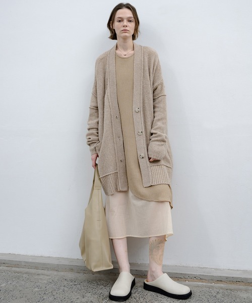 EKCOOKIES(イーケークッキーズ)の「【 EKCOOKIES 】シャーリングレイヤードフレアワンピース(ワンピース・レディース・ブラウン・S/M/L)」の18枚目の写真