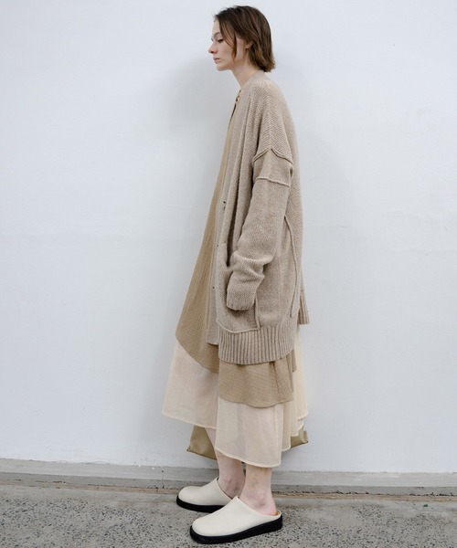 EKCOOKIES(イーケークッキーズ)の「【 EKCOOKIES 】シャーリングレイヤードフレアワンピース(ワンピース・レディース・ブラウン・S/M/L)」の19枚目の写真