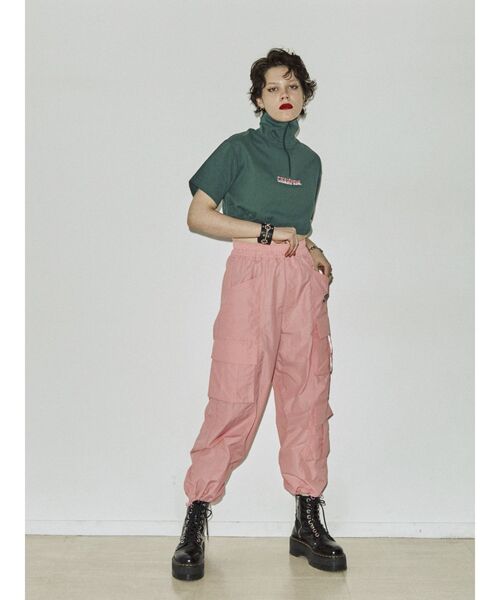 jouetie（ジュエティ）の「championハーフZIPクロップドT