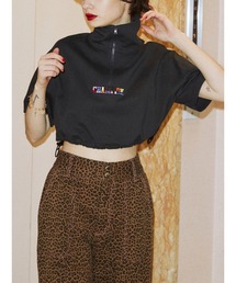 jouetie | championハーフZIPクロップドT【コラボ】(Tシャツ/カットソー)