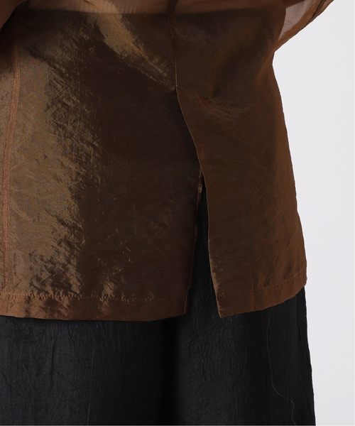 CITYSHOP（シティーショップ）の「ORGANDY TAILORED ジャケット（テーラードジャケット・レディース・ブラウン/アイボリー・FREE）」の19枚目の写真