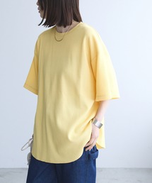 カラーワッフルオーバーサイズショートスリーブTシャツ