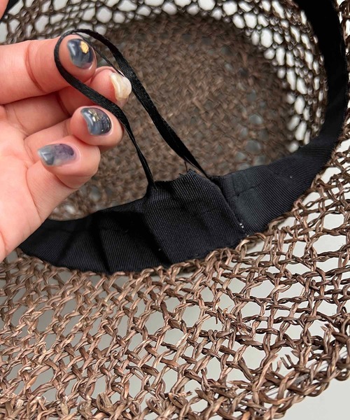 CAPRICIEUX LE'MAGE（カプリシューレマージュ）の「透かし編みハット（ハット・レディース・ベージュ/ブラウン・FREE）」の9枚目の写真