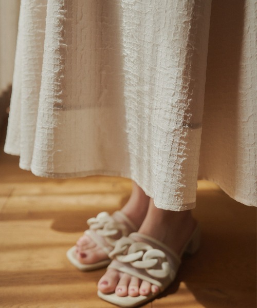 もも　エムミーエメ　バッグリボンワンピース　ホワイト M me eme／Back ribbon shirring mini onepiece(eme10705) | All