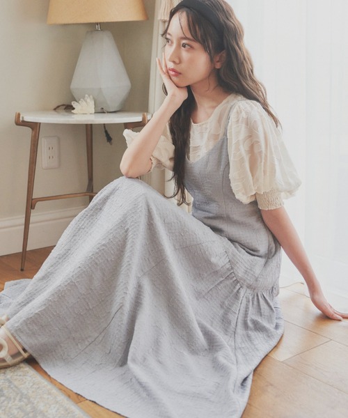 idem(イデム)の「poco poco ribbon cami onepiece/バックリボンキャミワンピース【idem×MERY】(ワンピース・レディース・ピンク/アイボリー/グレー・FREE)」の13枚目の写真