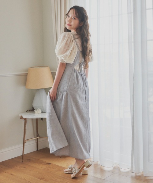 idem(イデム)の「poco poco ribbon cami onepiece/バックリボンキャミワンピース【idem×MERY】(ワンピース・レディース・ピンク/アイボリー/グレー・FREE)」の16枚目の写真
