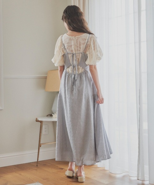 idem(イデム)の「poco poco ribbon cami onepiece/バックリボンキャミワンピース【idem×MERY】(ワンピース・レディース・ピンク/アイボリー/グレー・FREE)」の17枚目の写真