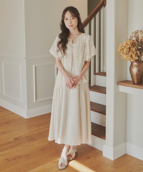 idem(イデム)の「poco poco ribbon cami onepiece/バックリボンキャミワンピース【idem×MERY】(ワンピース・レディース・ピンク/アイボリー/グレー・FREE)」の6枚目の写真