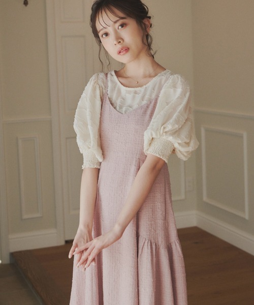 idem(イデム)の「poco poco ribbon cami onepiece/バックリボンキャミワンピース【idem×MERY】(ワンピース・レディース・ピンク/アイボリー/グレー・FREE)」の21枚目の写真