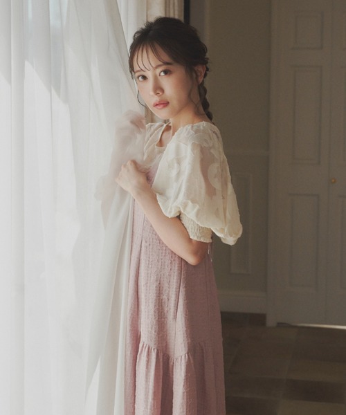 idem(イデム)の「poco poco ribbon cami onepiece/バックリボンキャミワンピース【idem×MERY】(ワンピース・レディース・ピンク/アイボリー/グレー・FREE)」の22枚目の写真