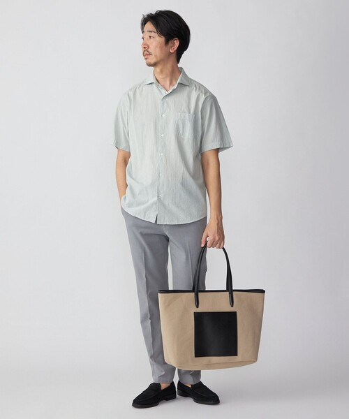 SHIPS(シップス)の「SHIPS: ボイル セミワイドカラー ストライプ ショートスリーブ シャツ(シャツ/ブラウス・メンズ・オフホワイト/ライトグリーン/ライトブルー・SMALL/MEDIUM/LARGE/X-LARGE)」の18枚目の写真
