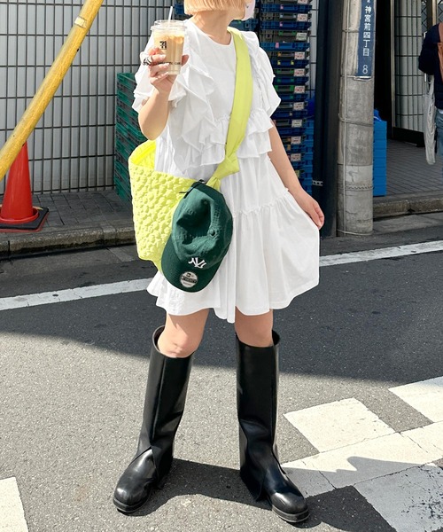 Alley by w closet(アリーバイダブルクローゼット)の「【Alley】バックオープンフリルチュニック(チュニック・レディース・オフホワイト/ピンク/スミクロ・FREE)」の13枚目の写真