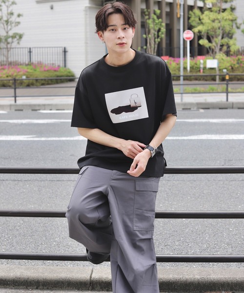 WONDER WONDER(ワンダーワンダー)の「ワイドカーゴパラシュートパンツ / wide cargo parachute pants(カーゴパンツ・メンズ・カーキ/ダークグレー・M/L)」の5枚目の写真