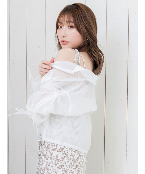 DURAS（デュラス）の「ドロストシアーブルゾン（ブルゾン・レディース・ホワイト/ブラック・FREE）」の6枚目の写真