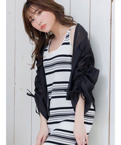 DURAS（デュラス）の「ドロストシアーブルゾン（ブルゾン・レディース・ホワイト/ブラック・FREE）」の16枚目の写真