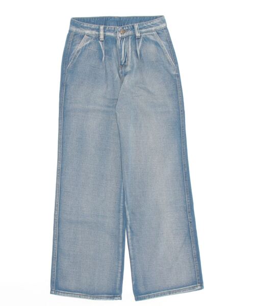 BLANC FICELLE（ブランフィセル）の「ワンタック　デニム　ワイドパンツ（デニムパンツ・レディース・インディゴブルー/ブルー・XX-SMALL/S/M/XS/31inch/32inch）」の7枚目の写真