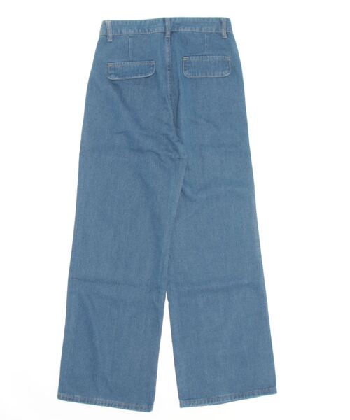 BLANC FICELLE（ブランフィセル）の「ワンタック　デニム　ワイドパンツ（デニムパンツ・レディース・インディゴブルー/ブルー・XX-SMALL/S/M/XS/31inch/32inch）」の8枚目の写真