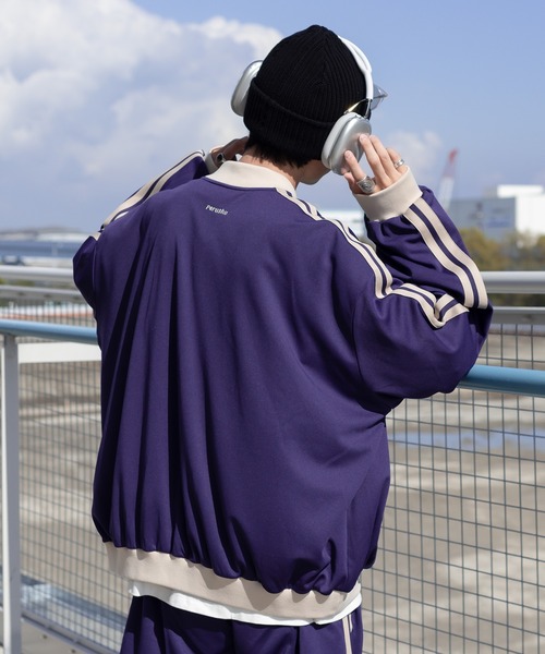 Perushuワイドルーズボンバーネックトラックジャケット M Perushu（ペルーシュ）の「ワイドルーズボンバーネックトラック