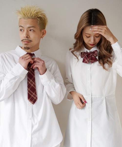 Port（ポート）の「格子縞プリント ネクタイ ＆ 蝶ネクタイ セット_（ネクタイ・レディース・A/B/C/D/E/F/G/H/I/J・FREE）」の2枚目の写真