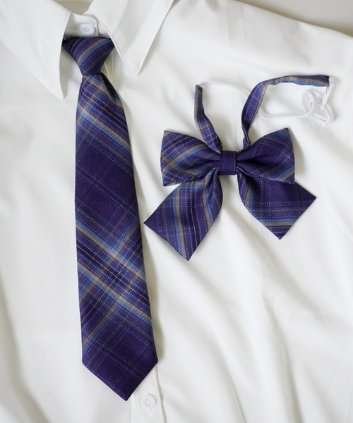 Port（ポート）の「格子縞プリント ネクタイ ＆ 蝶ネクタイ セット_（ネクタイ・レディース・A/B/C/D/E/F/G/H/I/J・FREE）」の8枚目の写真