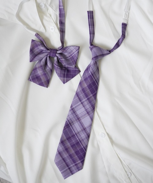 Port（ポート）の「格子縞プリント ネクタイ ＆ 蝶ネクタイ セット_（ネクタイ・レディース・A/B/C/D/E/F/G/H/I/J・FREE）」の21枚目の写真