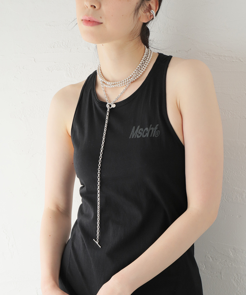 トップス MSCHF STRAP ZIP UP SLEEVELESS ☆MSCHF☆STRAP ZIP UP SLEEVELESS