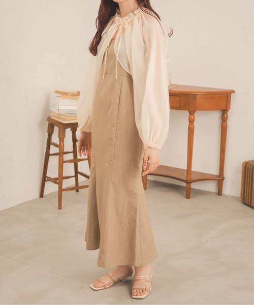 Ambre Neige（アンブルネージュ）の「２WAYシアーボリュームボレロ／【WEB/EC限定商品】（シャツ/ブラウス・レディース・ブラック/アイボリー/ピンク・FREE）」の7枚目の写真