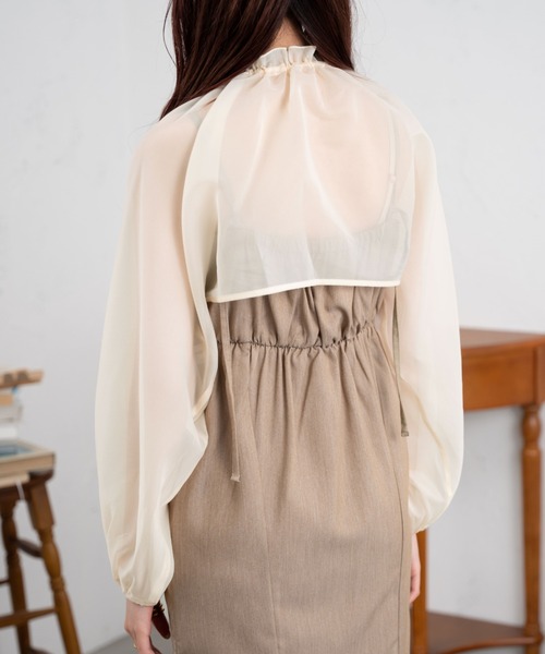 Ambre Neige（アンブルネージュ）の「２WAYシアーボリュームボレロ／【WEB/EC限定商品】（シャツ/ブラウス・レディース・ブラック/アイボリー/ピンク・FREE）」の19枚目の写真