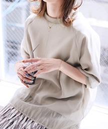 reca（レカ）の「ラグランスリーブオーガンジー重ねプルオーバー（Tシャツ/カットソー）」