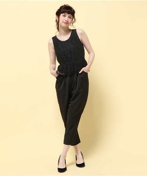 LIMITLESS LUXURY（リミットレスラグジュアリー）の「PROVENCE オールインワン◆（つなぎ/オールインワン・レディース・ネイビー/ブラック/ベージュ・38/36）」の2枚目の写真