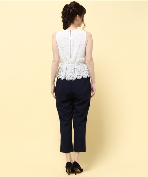 LIMITLESS LUXURY（リミットレスラグジュアリー）の「PROVENCE オールインワン◆（つなぎ/オールインワン・レディース・ネイビー/ブラック/ベージュ・38/36）」の6枚目の写真