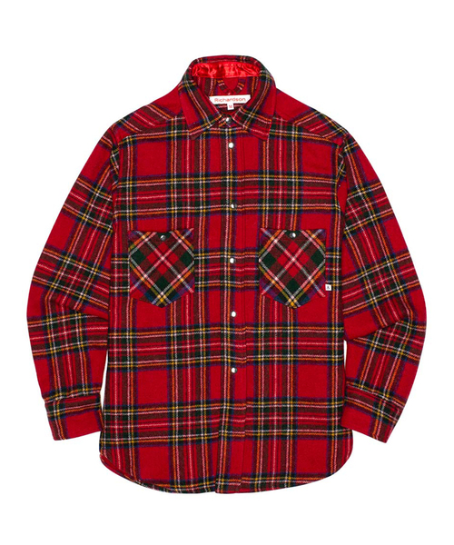 RICHARDSON(リチャードソン)の「【RIchardson/リチャードソン】 Tartan Wool Shirt タータンウールシャツ(シャツ/ブラウス・メンズ・レッド/グリーン・XL/M/L/S)」の1枚目の写真